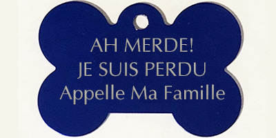 medaille pour chien os