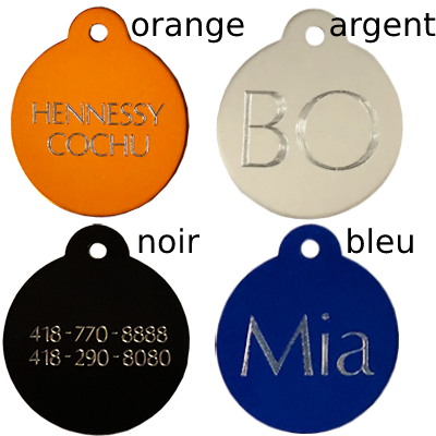 medaille grand cercle pour  chien