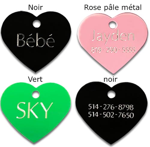 medaille pour chien petit coeur