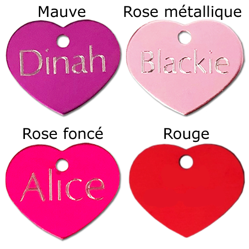 medaille pour chien petit coeur