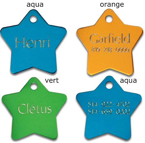 medaille pour chien etoile