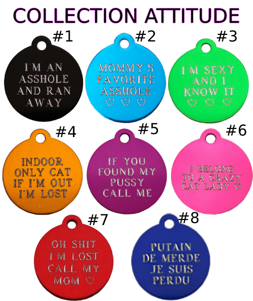 medaille pour chien chat petit cercle avec coeur