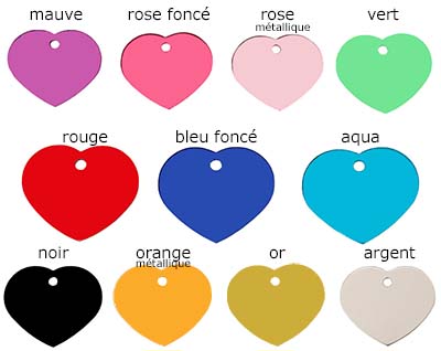 medaillon format coeur pour chien ou chat