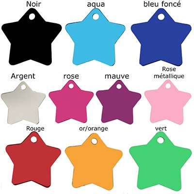 medaille pour chien chat &eacute;toile