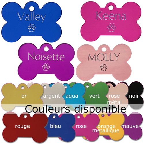 medaille os pour chien ou chat